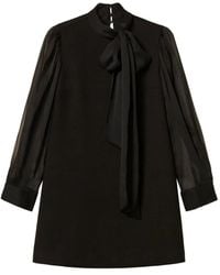 Twinset - Robe Courte À Manches Transparentes - Lyst