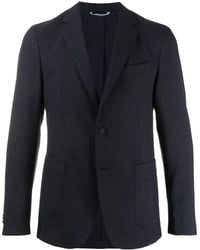 BOSS - Checked Single-Breasted Blazer - Lyst
