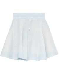 Gemy Maalouf - Mesh-Textured Flared Skirt - Lyst