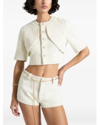 Manière De Voir - Alba Tweed Top Met Gewelfd Detail - Lyst