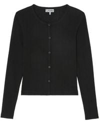 Ganni - Haut En Pointelle Noire - Lyst