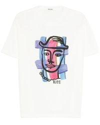 Bode - T-Shirt mit Hut-Print - Lyst