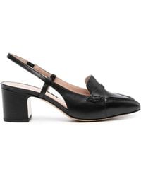 SCAROSSO - Bianca 60mm Leather Pumps - Lyst