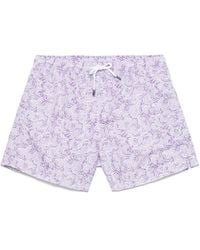 Fedeli - Short De Bain À Fleurs - Lyst