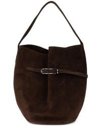 Liffner - Large Suede Buckle-Detail Tote Bag - Lyst