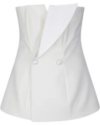 P.A.R.O.S.H. - Double-Breasted Strapless Top - Lyst