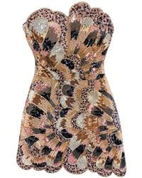 Bronx and Banco - Sequin-Embellished Scalloped Mini Dress - Lyst