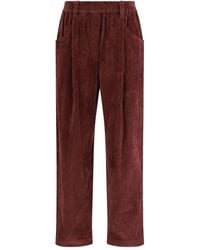 Brunello Cucinelli - Corduroy Elastic-Waist Trousers - Lyst