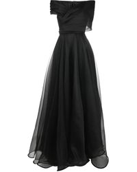 Ana Radu - V-Neck Ruched Maxi Dress - Lyst