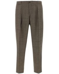 Briglia 1949 - Pantalon Plissé À Carreaux Prince De Galles - Lyst