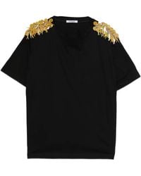 Parlor - Sequin-Appliqué T-Shirt - Lyst