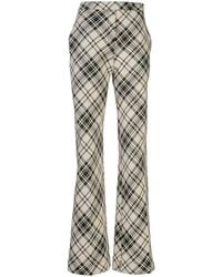 Ellery - Flared Plaid Pattern Trousers - Lyst