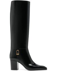 Saint Laurent - Leather Julia 70 Boots - Lyst
