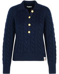 Bally - Maglione Con Colletto A Coste - Lyst