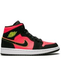 Nike - Air 1 Mid "Hot Punch/Volt" Sneakers - Lyst