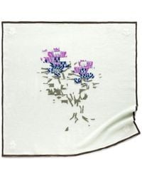 Barrie - Cashmere Scarf With Thistle Motif - Lyst
