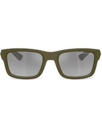 Prada Linea Rossa - Lunettes De Soleil Rectangulaires À Logo - Lyst