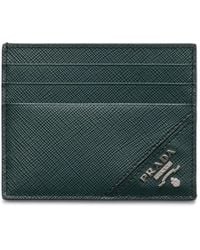 Prada - Saffiano Leather Card Holder - Lyst