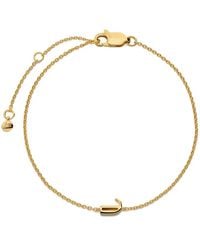 Monica Vinader - Initial J Chain Bracelet - Lyst