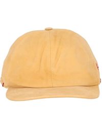 Isaia - Leather Baseball Cap - Lyst
