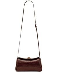 Ami Paris - Mini Crocodile-Embossed Cow-Leather Carrousel Bag - Lyst