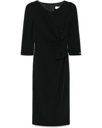 Nissa - Bow-Detail Midi Dress - Lyst