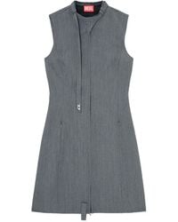 DIESEL - D-Ruvan Sleeveless Zip Mini Dress - Lyst