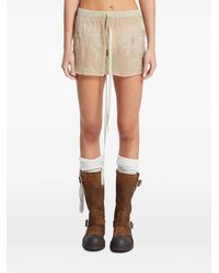 Ann Demeulemeester - Nisa Embroidered Silk-Voile Shorts - Lyst
