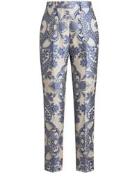 Etro - Pantalones pitillo con motivo de cachemira en jacquard - Lyst