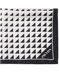 Prada - Seidenschal Mit Print - Lyst