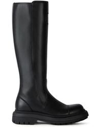 Givenchy - Kniehohe Cargo Bikerstiefel Aus Leder - Lyst
