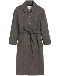 Ami Paris - Abrigo Con Botones Y Cinturón - Lyst