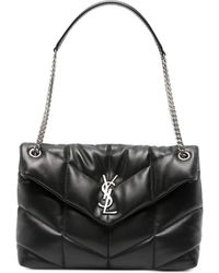 Saint Laurent - Bolso de hombro Loulou mediano con logo en punto chevron - Lyst