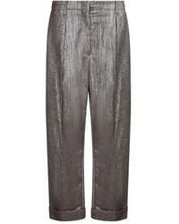 Brunello Cucinelli - Pantaloni Con Dettaglio Lamé - Lyst