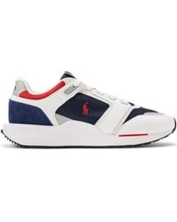 Polo Ralph Lauren - Train 89 V2 Suede-Paneled Sneakers - Lyst