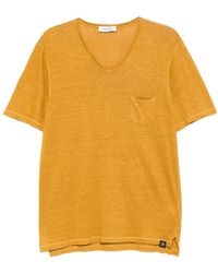 Gran Sasso - T-Shirt Met V-Hals En Zak - Lyst