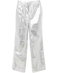ROTATE BIRGER CHRISTENSEN - Braided Straight-Leg Trousers - Lyst