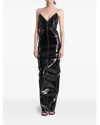 Rick Owens - Maillot Gown Sequin-Embellished Open-Back Cotton Maxi Dress - Lyst