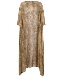 Roberto Cavalli - Leopard-Print Kaftan Dress - Lyst