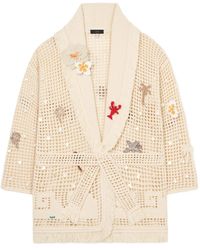 Alanui - Where The Waves Begins Appliqué Fringed Cardi-Coat - Lyst