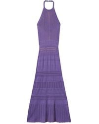 Twinset - Abito Lungo Con Scollo All'Americana - Lyst
