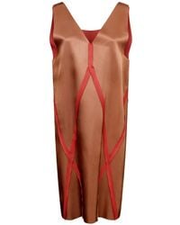 MM6 by Maison Margiela - V-Neck Panel Mini Dress - Lyst