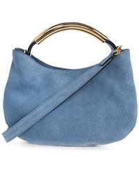 Moschino - Logo-Plaque Suede Tote Bag - Lyst