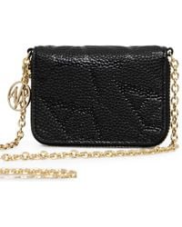 ARMANI EXCHANGE - Logo-Plaque Chain-Strap Wallet - Lyst