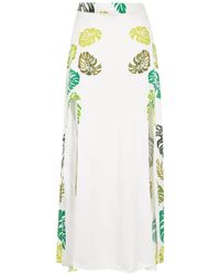 Amir Slama - Palm Leaf Print Maxi Skirt - Lyst