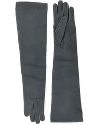 Agnona - Contrast-Stitch Leather Gloves - Lyst