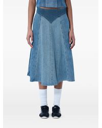 Levi's - Roper Midi-Rok Met Vlakken - Lyst