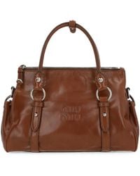 Miu Miu - Sac À Main En Cuir Brillant - Lyst