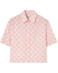 Burberry - Knight Cropped Katoenen Blouse - Lyst
