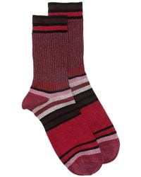 Alto Milano - Striped Socks - Lyst